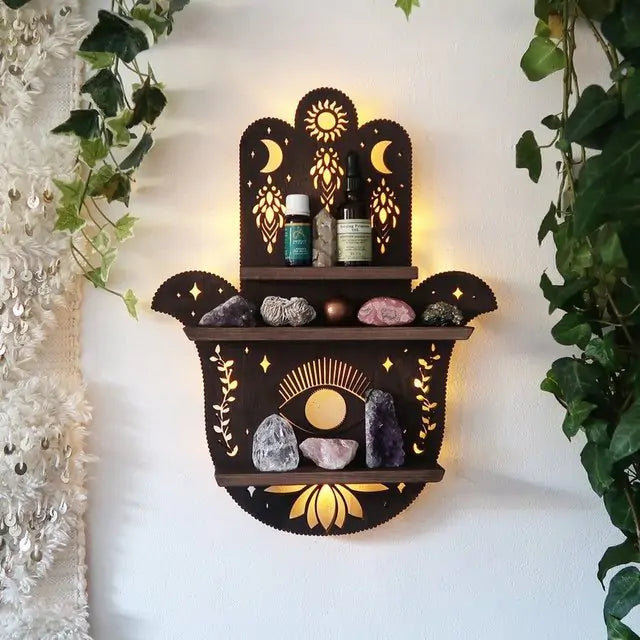 Crystal Essential Oil Storage Rack Wall