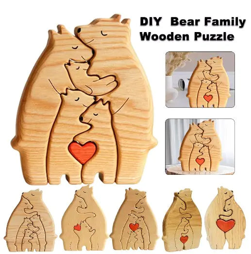 Wooden Bear Family Puzzle