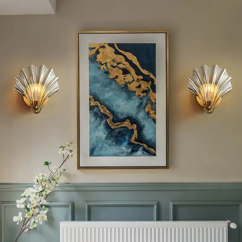 Creative Copper Shell Wall Lamp