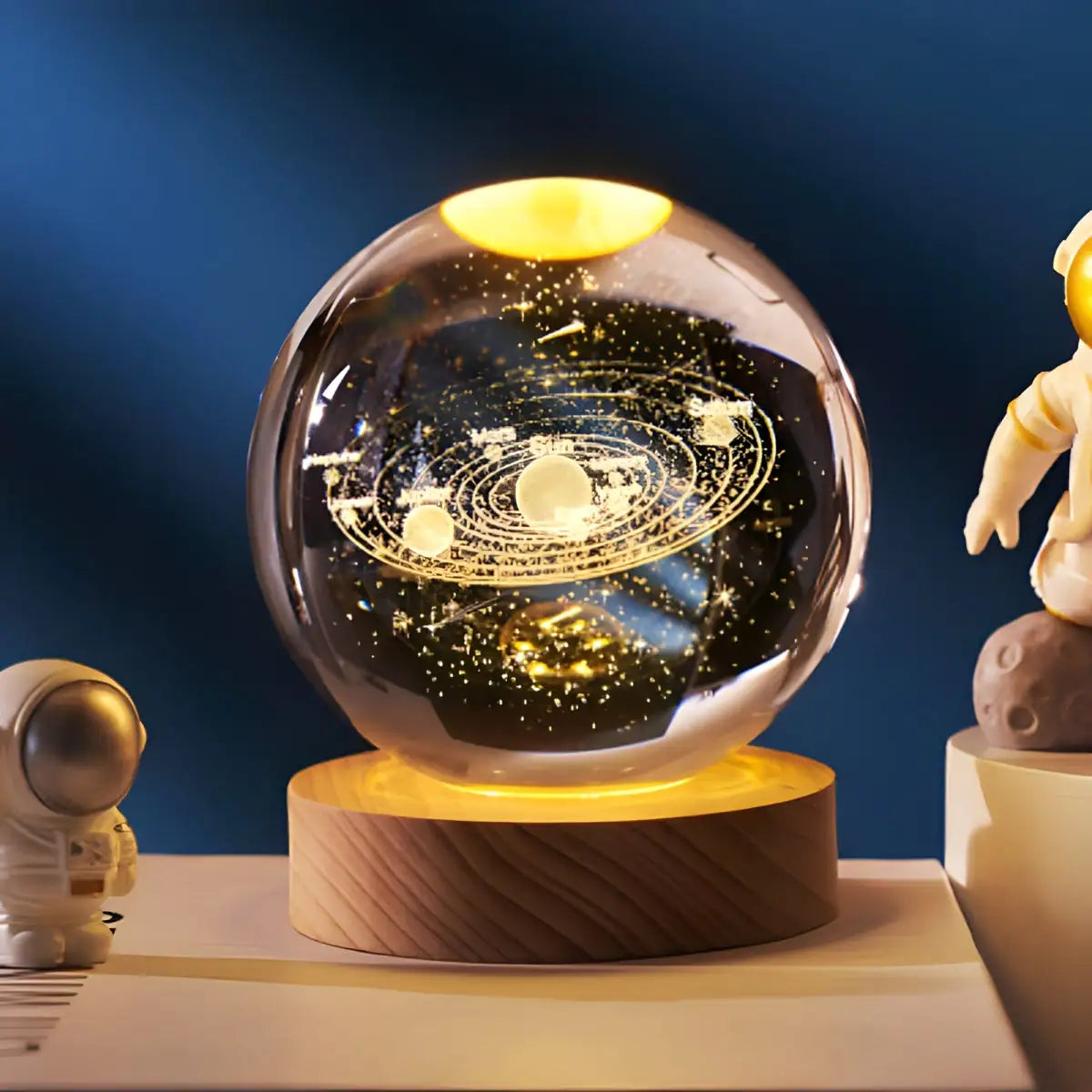 3D Solar System Crystal Ball Night Light