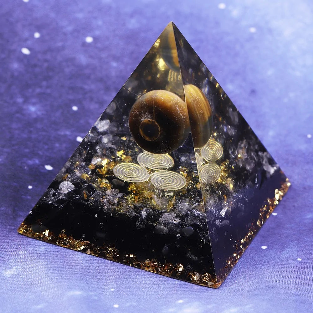 Orgonite Pyramid Chakras Decoration