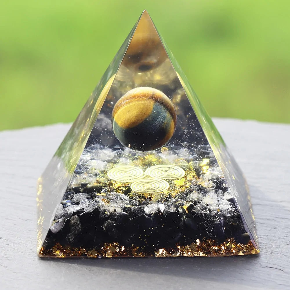 Orgonite Pyramid Chakras Decoration